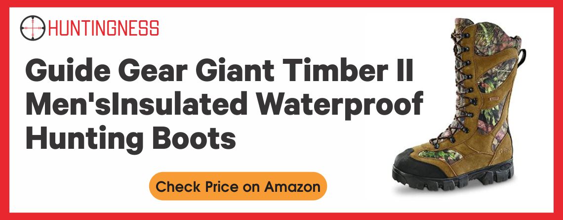 Guide Gear Giant Timber II Men'sInsulated Waterproof Hunting Boots, 1,400-gram, Mossy Oak