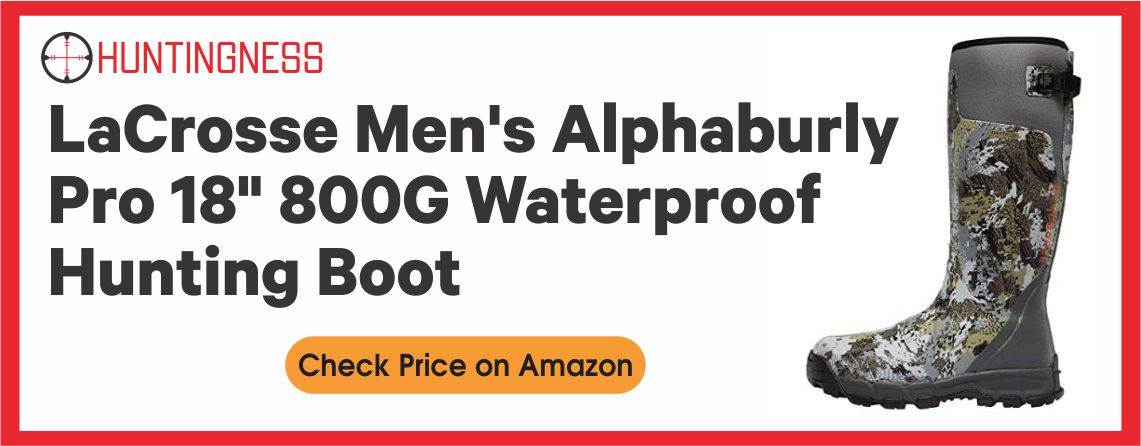 LaCrosse Men's Alphaburly Pro 18" 800G Best Waterproof hunting boots for walking